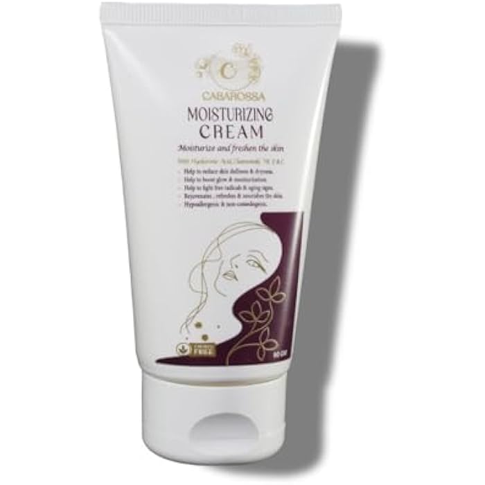 Cabarossa Moisturizing Cream – Deep Hydration & Brightening Face & Body Cream with Hyaluronic Acid, Chamomile, Vitamin C & E – Reduces Dryness, Dullness & Wrinkles – 60g - Image 1